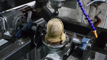 Smoothieboard CNC Milling 5th Rotatory Axis Test (Cam 2)