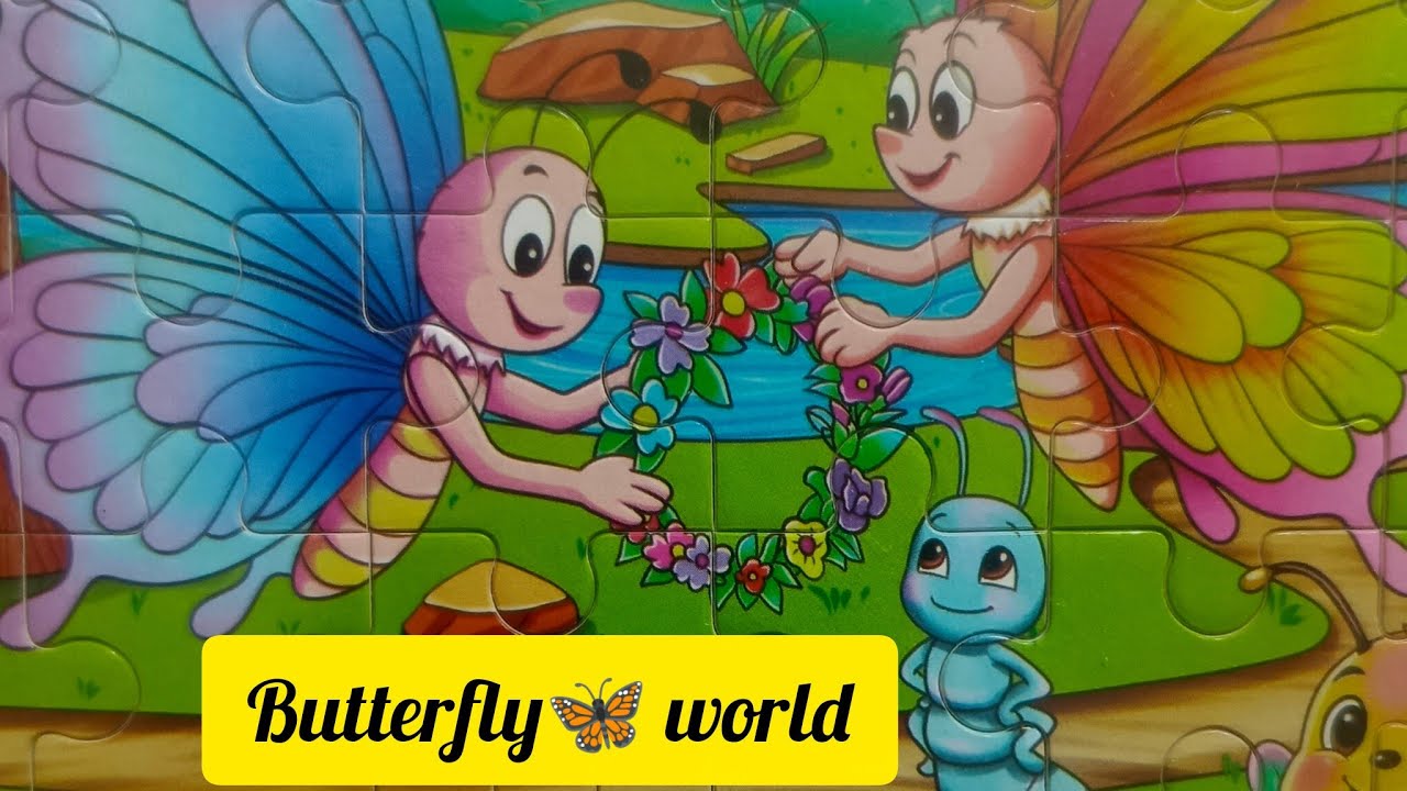 Butterfly🦋 World  puzzle/ The land of ladybug🐞 snail🐌 and grasshopper 🦗Puzzle/plus60 piece of puzzle