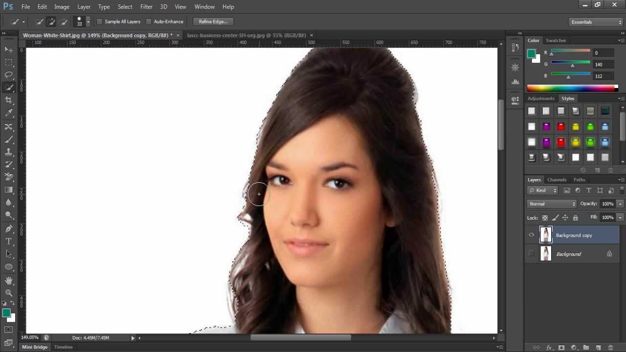 Cách remove background quick selection tool bằng công cụ Quick Selection Tool trên Photoshop