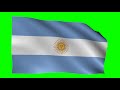 Argentina Flag #1 - 4K Green Screen FREE high quality effects