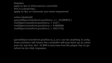 Unity respawn script