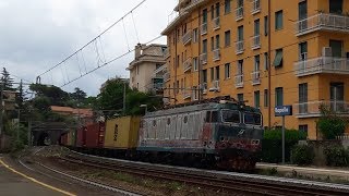 E633.233 in livrea XMPR1 al traino del TC da la Spezia M. a Rivalta Scr. In transito a Rapallo !!