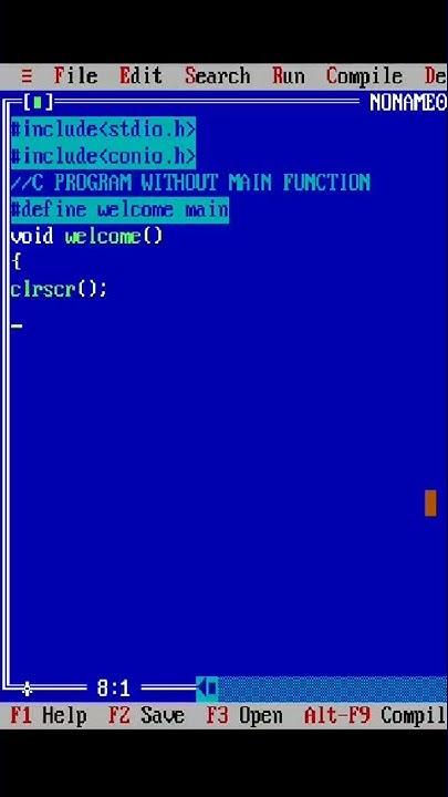 C PROGRAM WITHOUT MAIN FUNCTION IN TURBO C++ @tamilprogramming0630 # ...