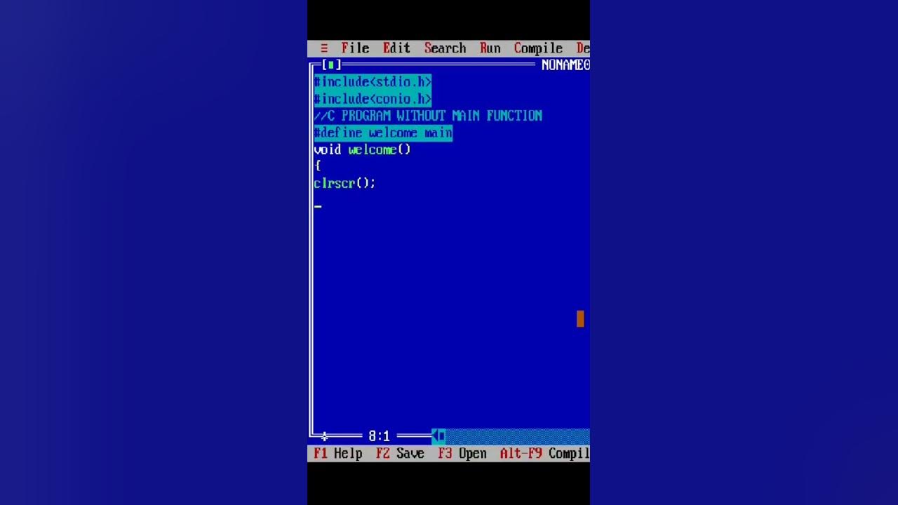 C PROGRAM WITHOUT MAIN FUNCTION IN TURBO C++ @tamilprogramming0630 # ...