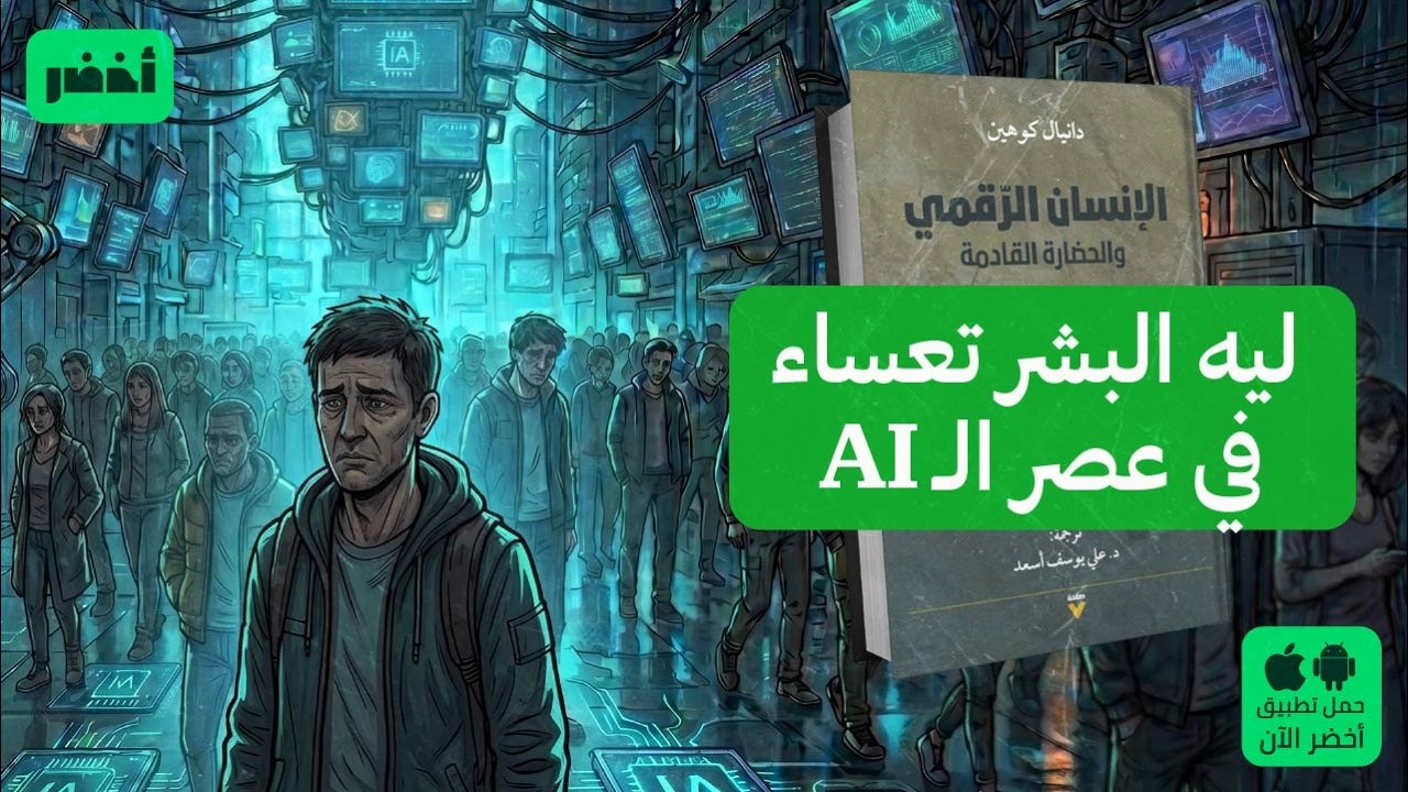 هل نهاية العالم هتكون بسبب الذكاء الاصطناعي؟😱🤖 مراجعة كتاب: الإنسان الرقمي #أخضر