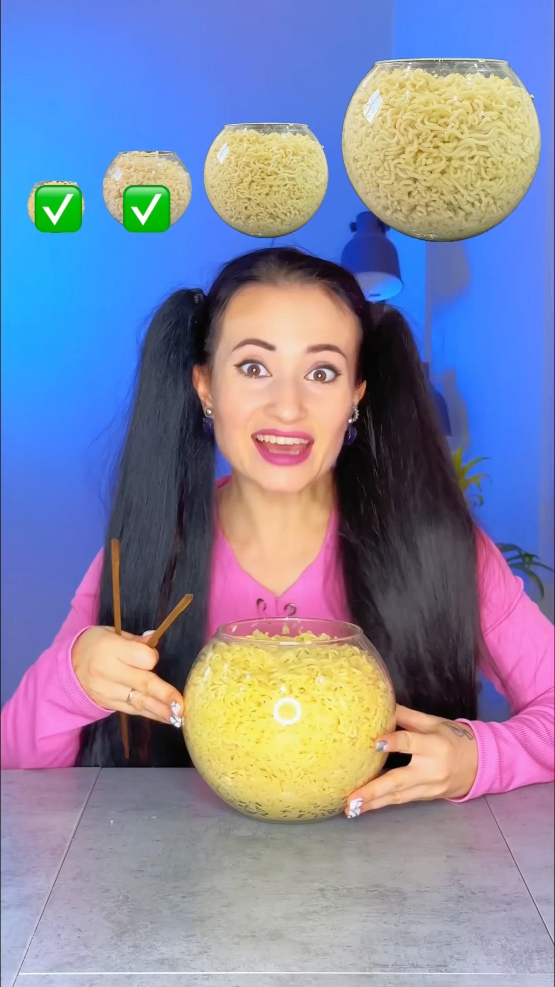From Small To Giant Noodle Ramen #katebrush #shorts #viral