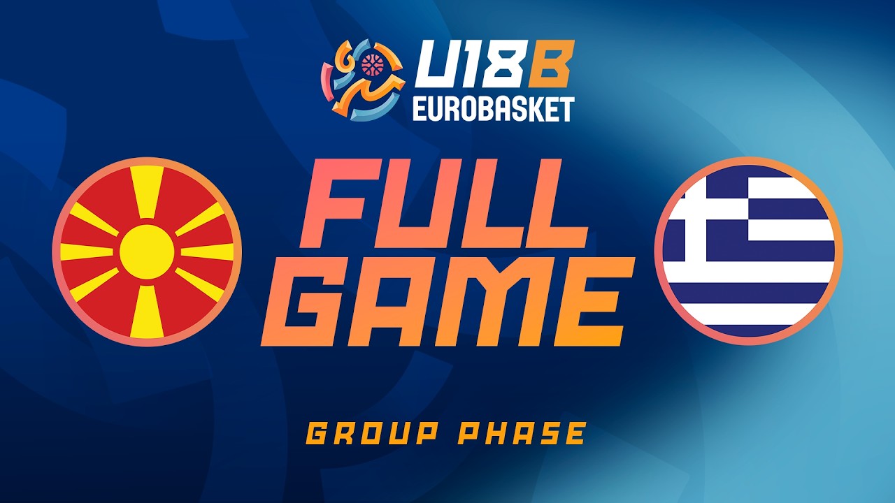 Group Phase | MKD v GRE | Full Basketball Game | FIBA U18 Women's EuroBasket 2026 Div B