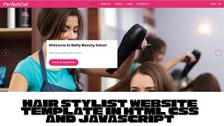 How to make a Hair Stylist website in HTML CSS and Javascript | Source code