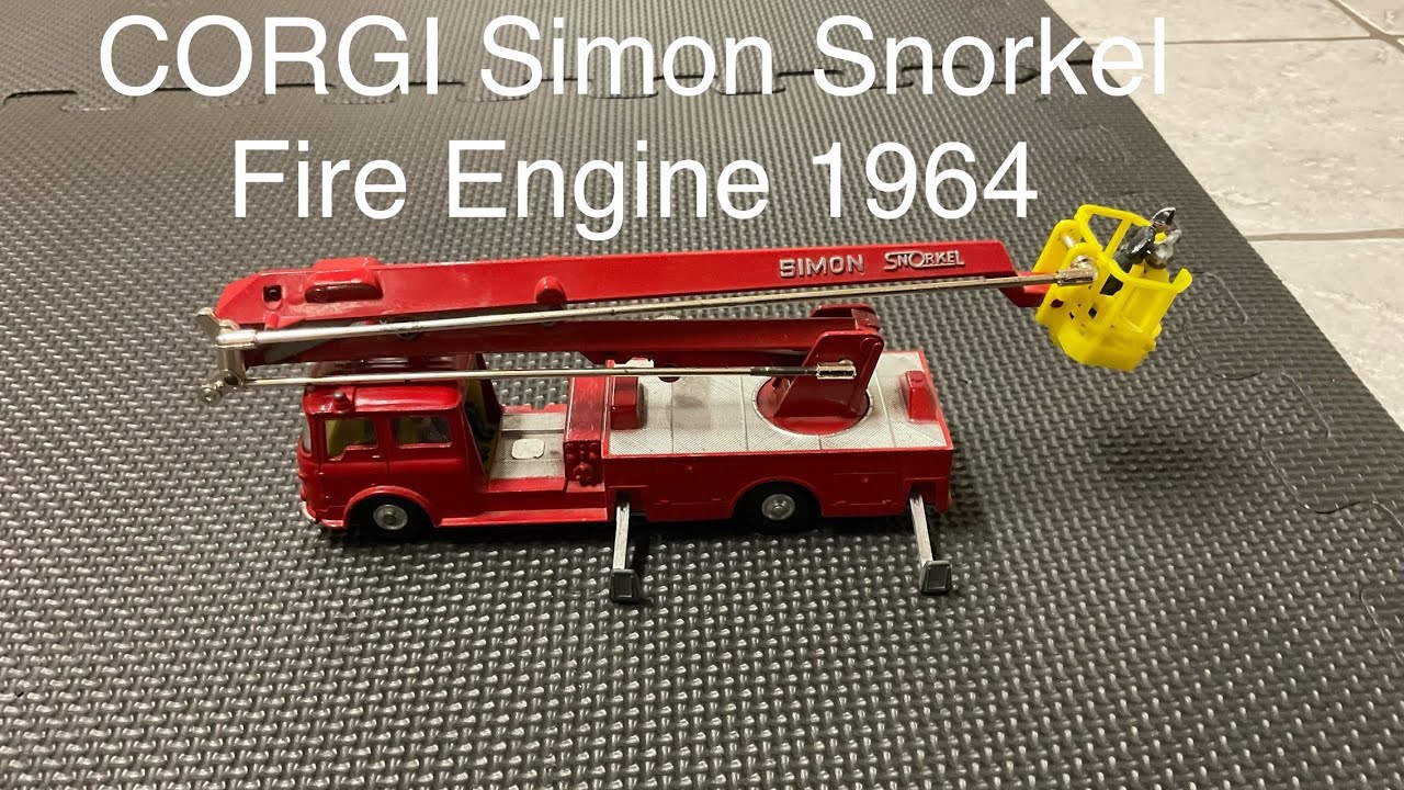CORGI TOYS MAJOR ANCIEN BEDFORD SIMON SNORKEL FIRE ENGINE BELLE BOITE BON ÉTAT