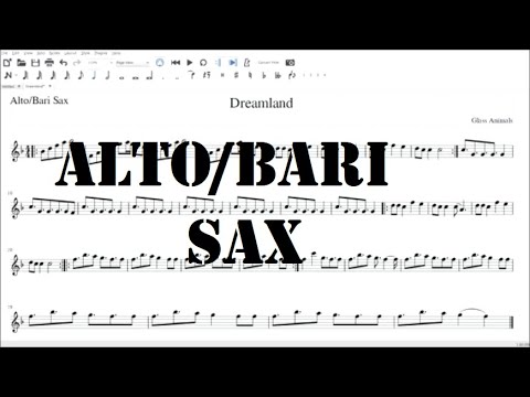 Dreamland Glass Animals Alto Bari Sax Sheet Music Youtube