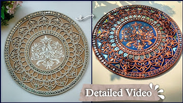 How I draw My Lippan Art design 🌻| Step by Step clay work tutorial | Detailed Video | #lippanart