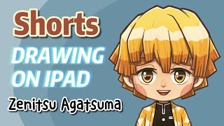 Draw anime Zenitsu Agatsuma | Demon Slayer Kimetsu no Yaiba 鬼滅の刃 | Chibi drawing timelapse
