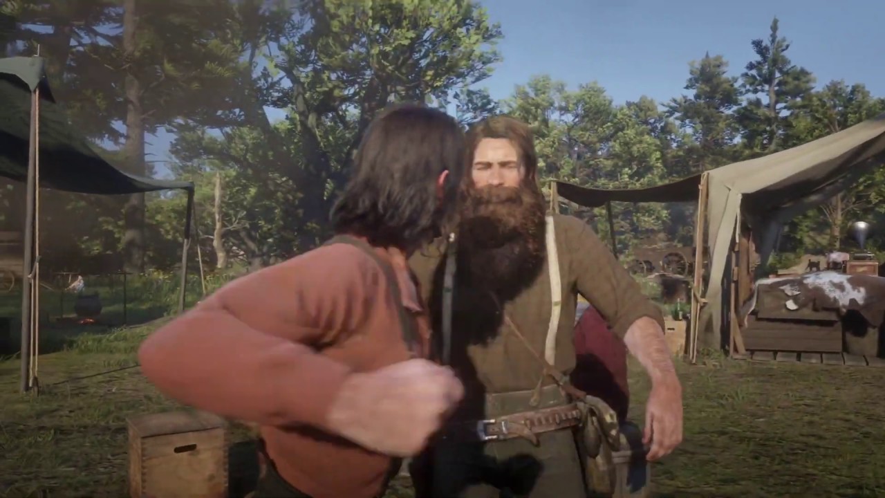 RDR2: Full Beard Fat Arthur Knocked Out by John_ Dead Redemption 2 - YouTube