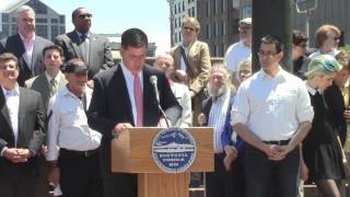 Gay Pride flag raising - Boston City Hall