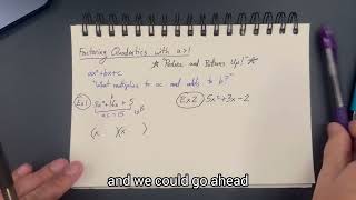 Factoring Quadratic Trinomials with “Reduce and Bottoms Up” Method