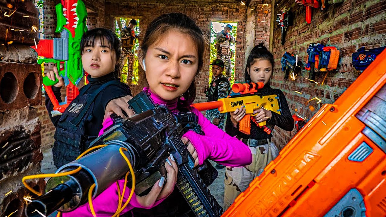 Nerf War Studio : The Warriors SEAL X Nerf Guns Fight Crazy Fight Crime ...