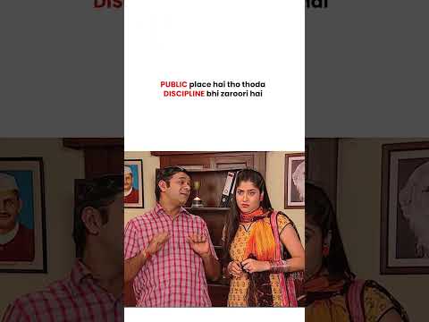 Public place hai tho thoda discipline bhi zaroori hai  ! #tmkoc #funny #jethalal #daya #shortsfeed