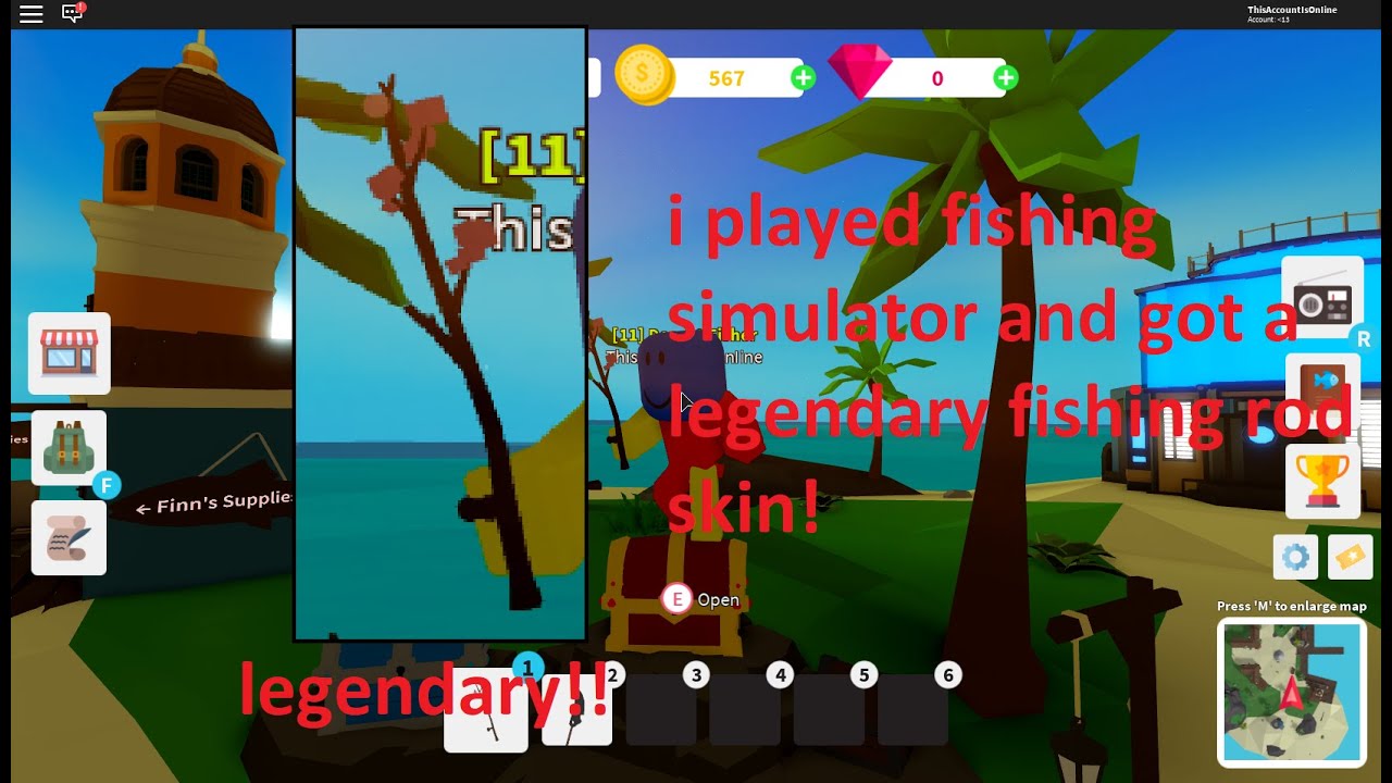 I GOT A LEGENDARY FISHING ROD SKIN!! Fishing Simulator Roblox YouTube