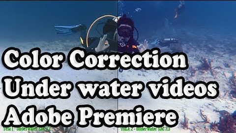 UnderWater color correction on Adobe  Premiere CS6
