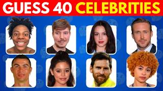 Guess the Celebrity in 3 Seconds | 40 Most Famous People