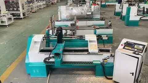 High Efficiency Double Axis Small Wood Lathe Machine for Cue Turning