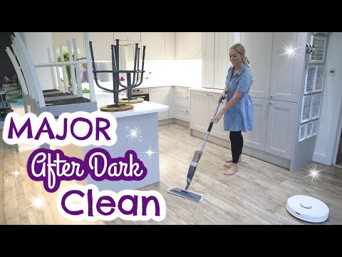 MAJOR AFTER DARK CLEAN WITH ME  |  NIGHT TIME CLEANING ROUTINE UK  |  Emily Norris