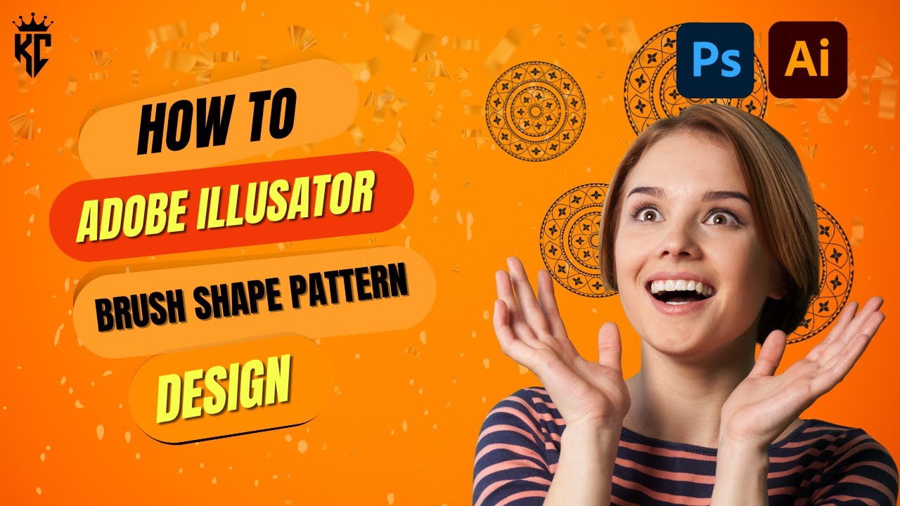 How to Create Adobe illustator Brush shape Pattern Design - YouTube