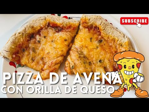 COMO PREPARAR PIZZA 🍕 CON HARINA DE AVENA😱 y #yogurtgriego CON ORILLA DE QUESO 🧀!!