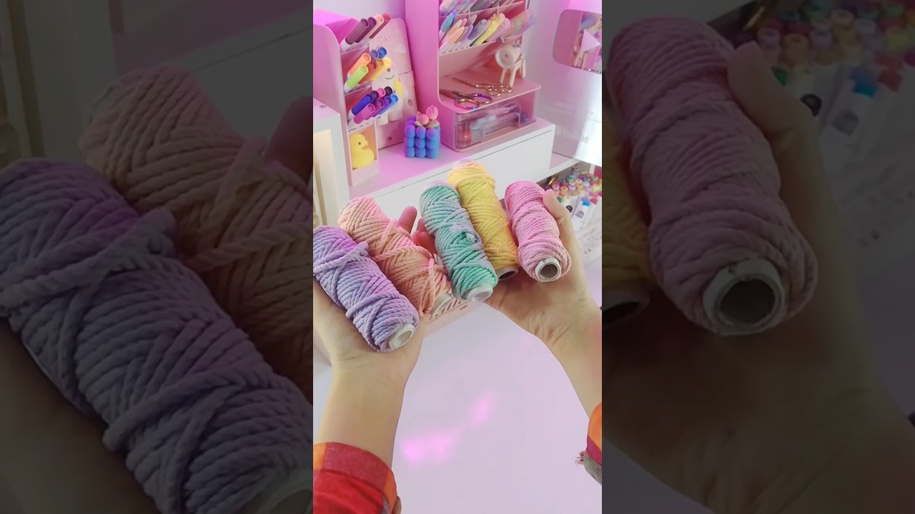 I tried making Macrame Wall hanging🥲🩷✨ | Diy aesthetic wall decor |#shorts #diy #aesthetic #viral