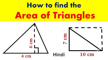 Example of How to find the Area of Triangle | Half x Base x Height | Area of triangle