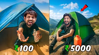 Camping Challenge...Low Vs High Budget ? 