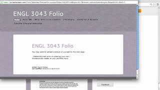 ENGL 3043: Introduction to Taskstream Folios