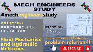Buoyancy and flotation problem solution 11  #mechengineersstudy