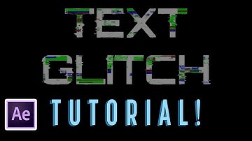Glitch Text Tutorial! After Effects| Fractal Noise, Track Matte, Turbulent Displace