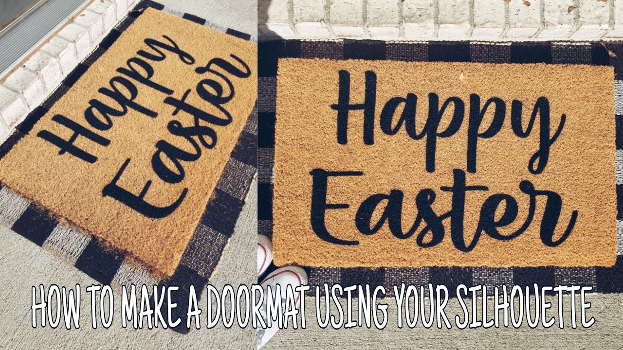 DIY Personalized Door Mats  How to Letter on Coir Mats! - Lemon Thistle