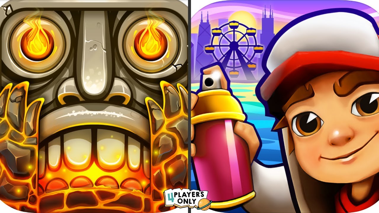 Temple Run 2 [VOLCANO ISLAND Map] VS Subway Surfers 🏄‍♀️CHICAGO 🏄‍♀️