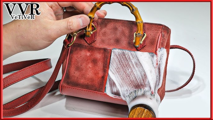 How to clean the inside of a leather handbag (MUST SEE GUCCI BAG  CLEANING!!) 