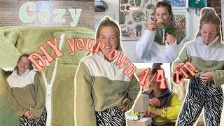 DIY // 1/4 Zip Sweatshirt