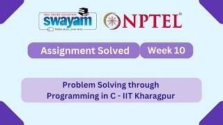 Problem Solving Through Programming In C Week 10 || NPTEL ANSWERS 2026 #nptel #nptel2026 #myswayam