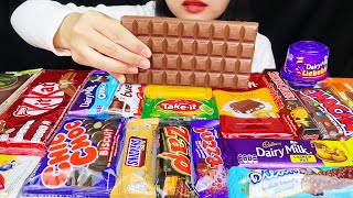 ASMR LOTS OF CHOCOLATES 🍫 RITTER SPORT, CADBURY OREO, KITKAT, KINDER BUENO ,DAIRY MILK LICKABLES