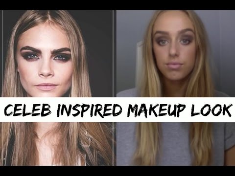 Cara Delevingne Inspired Makeup Look | Dark Smokey Eye w/ Nude Pink Lip