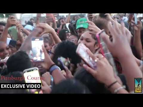 LLOYD jumps off stage, INTO CROWD at Pittsburgh Juneteenth....