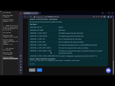 Sunshine + Moonlight: shutdown/reboot PC remotely