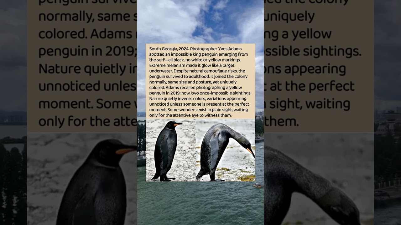 Rare All-Black King Penguin 🐧🖤 