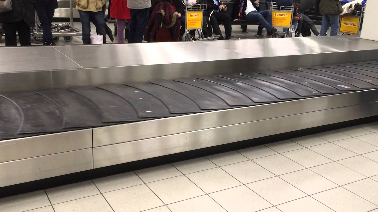 Amsterdam Airport Schiphol conveyor belt airport baggage YouTube