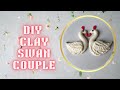 DIY Clay - how to make swan couple | DIY Fun and Creative Clay Craft Ideas #clayart #diyclay