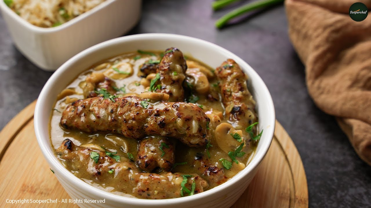 Seekh Kabab with Mushroom Gravy Recipe By SooperChef YouTube