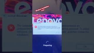 Windows installation Error#technology #technologynews #windows #microsoft Windows installation Error#technology #technologynews #windows #microsoft