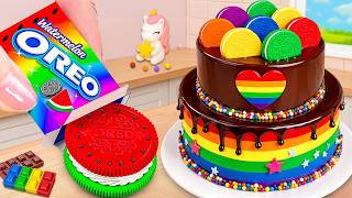 Adorable KitKat Rainbow Cake 🍰 A Mini Gift Cake Decorating Recipes ✨🌈 Creative Cakes Corner