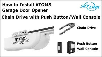 Skylink T-Rail Chain Drive with Push Button / Deluxe Wall Console Opener Installation Video